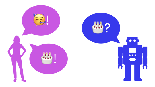 Clip art illustration of a conversation between a human and machine.