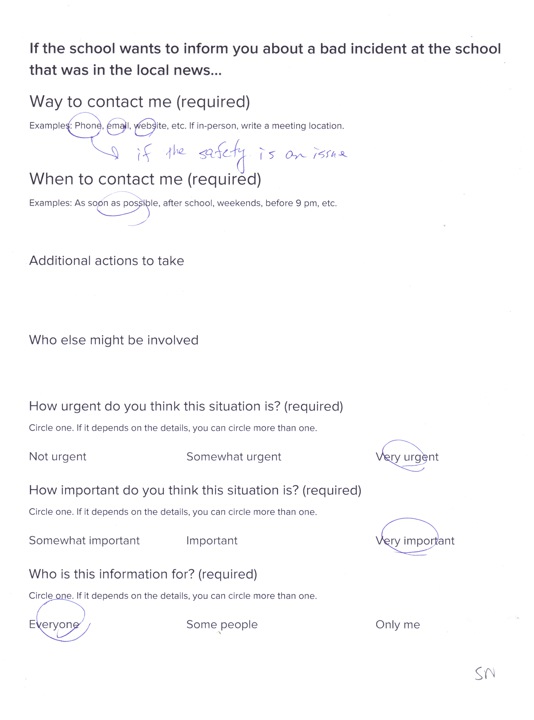 A form for creating a communication protocol for a scenario.